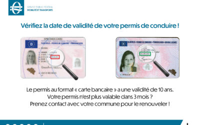 Vérifiez la date de validité de votre permis de conduire