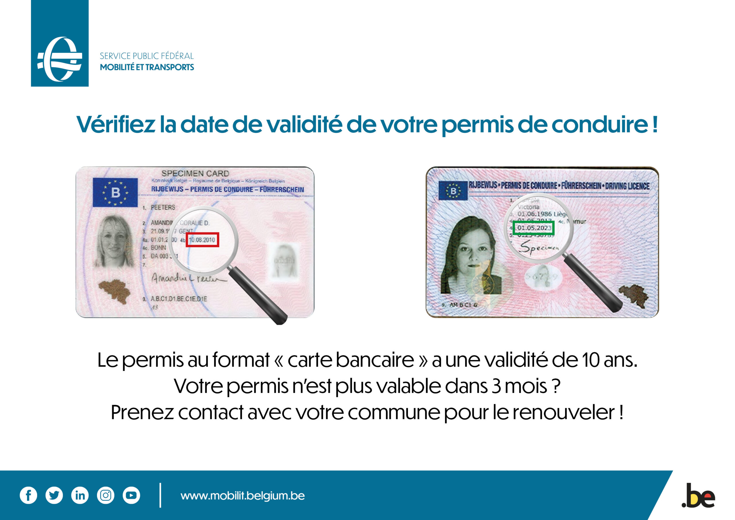 Validité de votre permis de conduire — Commune de Villers-la-Ville