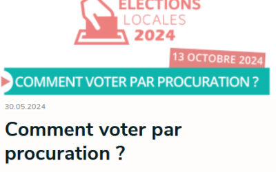 Élections du 13 octobre >> Comment voter par procuration ?